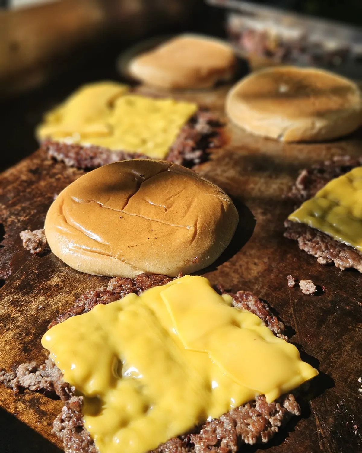 Smash burgery smażone na płycie