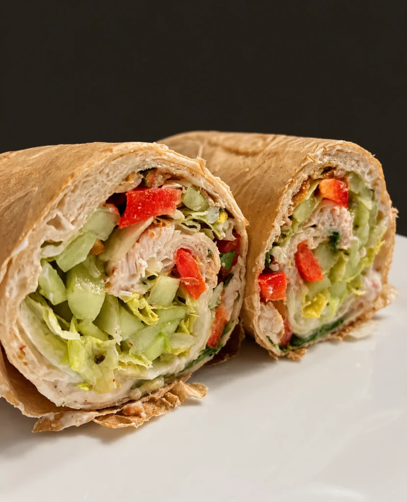 Wrap z kurczakiem i warzywami